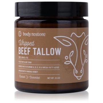 Body Restore Whipped Beef Tallow Balm Unscented crema de corp nutritiva fara parfum