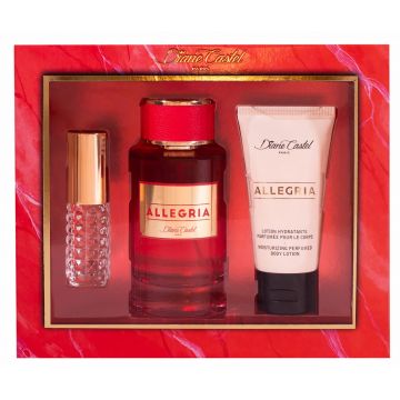 Set cadou 3 produse Allegria, apă de parfum + loțiune de corp + mini parfum