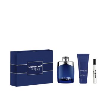 Set cadou MontBlanc Legend Blue 100ml + 7.5ml + 100ml Gel de Dus, Apa de Parfum, Barbati
