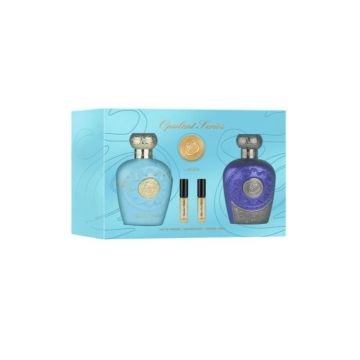 Set Lattafa Blue Elixir + Opulent Dubai + 2x4ml Sample, Apa de Parfum, Unisex