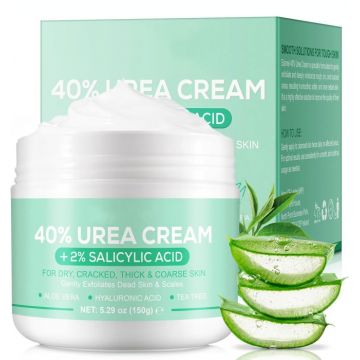 Crema cu 40% Uree si 2% Acid Salicilic pentru Piele Uscata si Crapata ,   Ingrijire Picioare si Maini, 150 g