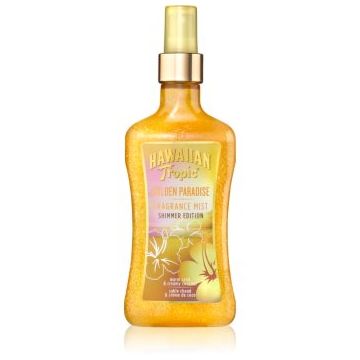 Hawaiian Tropic Perfumes Golden Paradise Shimmer spray pentru corp cu particule stralucitoare pentru femei