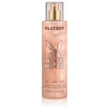 Playboy Nude Mood spray pentru corp cu particule stralucitoare pentru femei