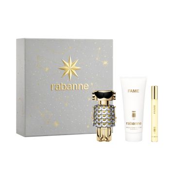 Set Paco Rabanne Fame 50ml + 10ml + 100ml Lotiune de Corp, Apa de Parfum, Femei