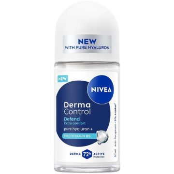 Antiperspirant Roll-On Femei, Nivea Derma Control Defend, 72 h, 50 ml