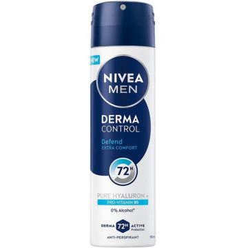 Antiperspirant Spray Nivea Men, Derma Control Defend, 72 h, 150 ml