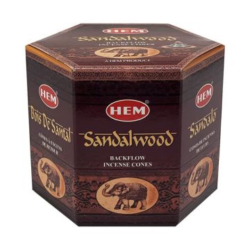 Conuri Parfumate Backflow, Santal Wood