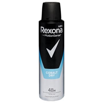 Deodorant Antiperspirant Spray Rexona Men Cobalt Dry, pentru Barbati, 150 ml
