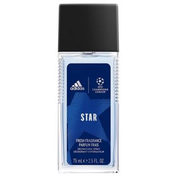Deodorant Natural Spray Adidas, UEFA Champions League Star, Barbati, 75 ml