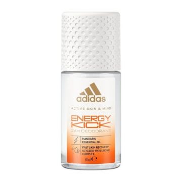 Deodorant Roll-on Adidas, Energy Kick, Femei, 50 ml