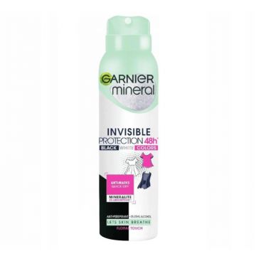 Deodorant Spray Garnier Mineral Invisible Black White Colors Floral, 150 ml