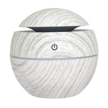 Difuzor Electronic pentru Aromaterapie Rotund Alb, Capacitate 130 ml