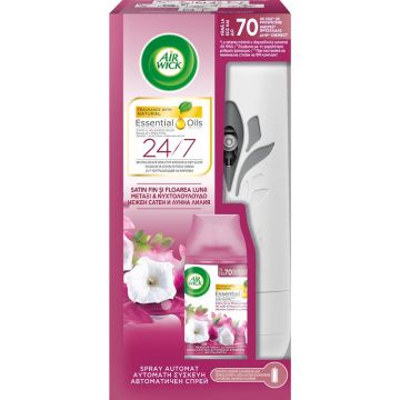 Odorizant de Camera Air Wick Freshmatic Aparat + Rezerva Satin & Moon Lily, 250 ml