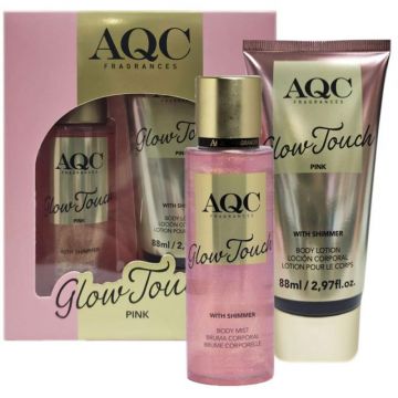 Set Glow Touch Body Mist si Lotiune de Corp Mix Gold, Pink, Purple, 2 x 88 ml