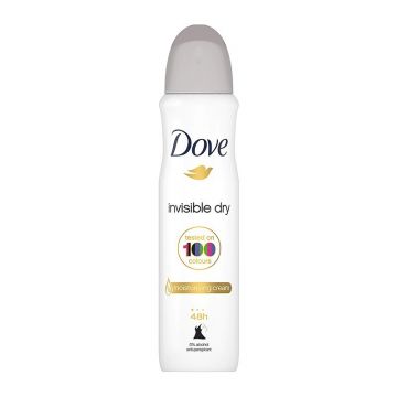 Deodorant Antiperspirant Spray Dove Invisible Dry, pentru Femei, 150 ml