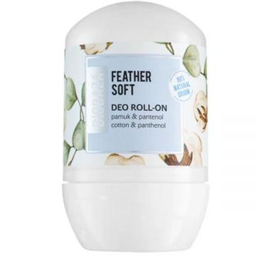 Deodorant Natural cu Ulei de Bumbac si Panthenol - Biobaza Deo Roll-On Feather Soft, 50 ml