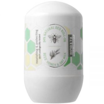 Deodorant Roll-on cu Extract de Miere si Ovaz - Biobaza Bees' Honey & Oat Milk, 50 ml