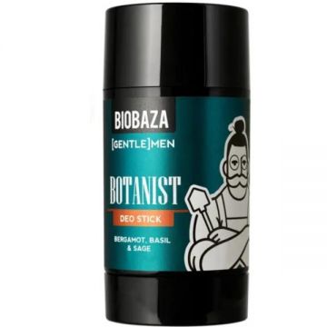 Deodorant Stick pentru Barbati, cu Ulei Bergamota & Busuioc si Extract de Salvie - Biobaza Gentlemen Deo Stick Botanist, 50 ml
