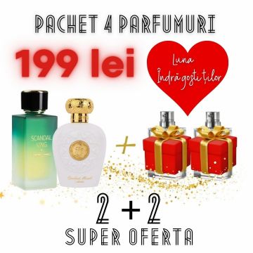 Pachet Opulent musk + Scandal king + 2 parfumuri cadou