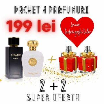 Pachet Opulent musk + Shadow + 2 parfumuri cadou