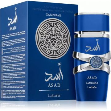 Asad Zanzibar, Lattafa, Apa de parfum, barbati, 100 ml