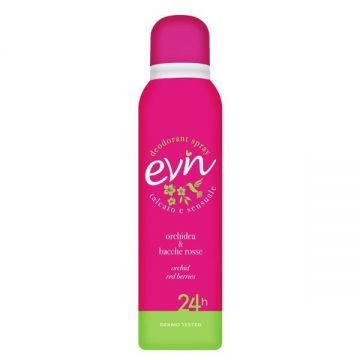 Deodorant Spray cu Orhidee si Fructe de Padure - Evin Young Orchid & Red Berries Deodorant Spray 24h, 150 ml