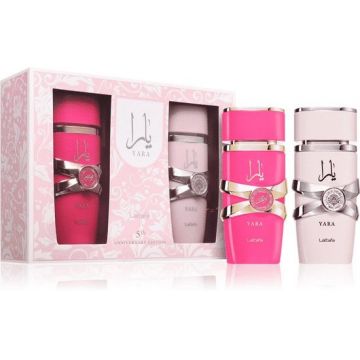 Lattafa - GIFT SET YARA 5th ANNIVERSARY, apa de parfum, dama, 2PC x 100ml