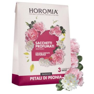 Saculeti Parfumati cu Orez Petale de Bujor, Horomia, 3 Bucati