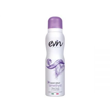 Spray de Corp pentru Femei, cu Coacaze Rosii si Caramel - Evin Femme Body Spray Amethyst 24h, 150 ml