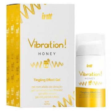 Gel stimulator cu efect de furnicaturi si vibratii Intt Honey 15 ml