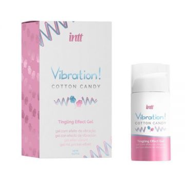 Gel stimulator unisex cu efect de furnicaturi Intt cu aroma de vata de zahar 15 ml