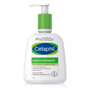 Lotiune hidratanta pentru piele uscata si sensibila Cetaphil (Concentratie: Lotiune de Corp, Gramaj: 500 ml)