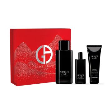 Set cadou Giorgio Armani Code, Barbati, Apa de toaleta, 125 ml +15 ml si Gel de dus, 75 ml