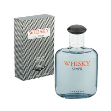 Apa de Toaleta pentru Barbati Whisky Evaflor Paris Silver, 100 ml