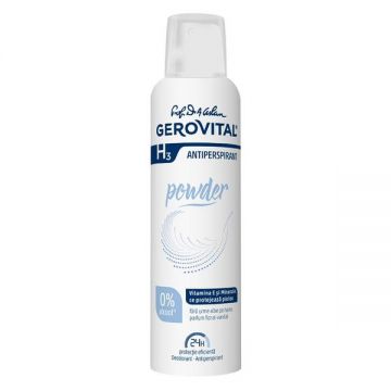 Deodorant Antiperspirant fara Alcool - Gerovital H3 Powder, 150 ml