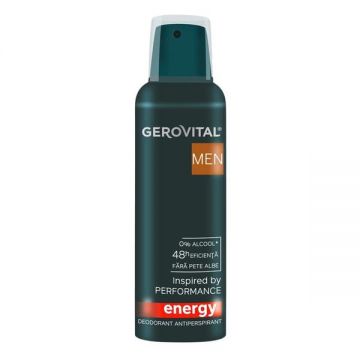 Deodorant Antiperspirant fara Alcool - Gerovital Men Energy, 150 ml