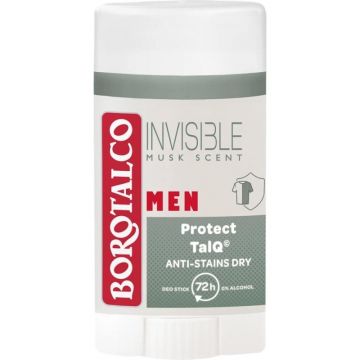 Deodorant Antiperspirant Stick Borotalco, Barbati, Invisible Musk, 40 ml