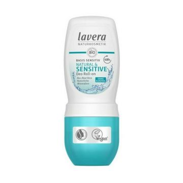 Deodorant Roll-on Natural & Sensitive cu aloe vera si minerale naturale 50ml Lavera