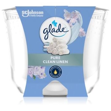 GLADE Pure Clean Linen lumânare parfumată