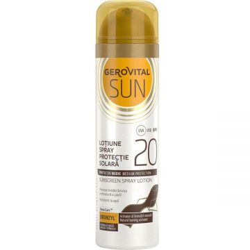 Lotiune Spray Protectie Solara SPF 20 - Gerovital Sun Sunscreen Spray Lotion, 150 ml
