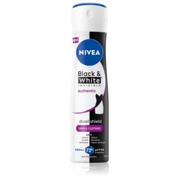 NIVEA Black & White Authentic spray anti-perspirant 72 ore