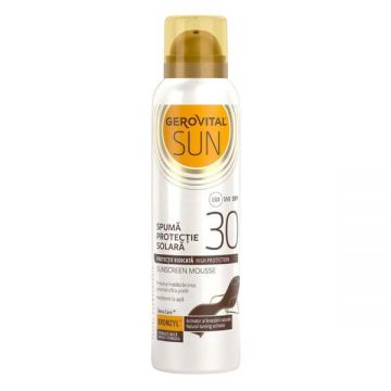 Spuma cu Protectie Solara SPF 30 - Gerovital Sun Sunscreen Mousse High Protection, 150 ml