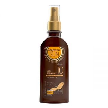 Ulei Bronzant cu Protectie Solara Scazuta SPF 10 - Gerovital Sun Tanning Oil, 150 ml