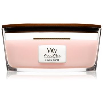 Woodwick Coastal Sunset lumânare parfumată cu fitil din lemn (hearthwick) de firma original