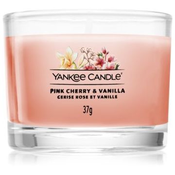 Yankee Candle Pink Cherry & Vanilla lumânare votiv glass