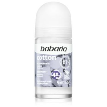 Babaria Deodorant Cotton antiperspirant roll-on cu efect de nutritiv