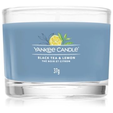 Yankee Candle Black Tea & Lemon lumânare votiv glass