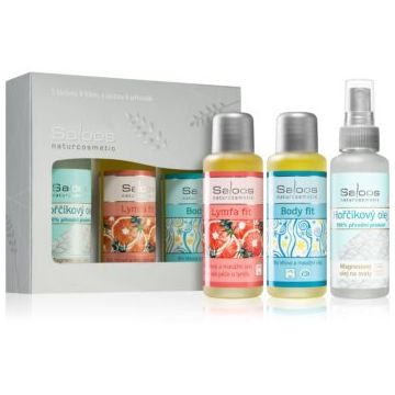 Saloos Bio Body And Massage Oils Body Fit & Lymfa Fit & Magnesium set cadou pentru sportivi