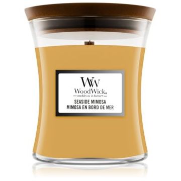 Woodwick Seaside Mimosa lumânare parfumată cu fitil din lemn