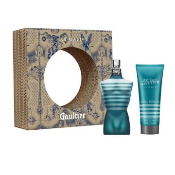 Set Cadou Jean Paul Gaultier Le Male, Apa de Toaleta, Barbati (Continut set: 75 ml Apa de Toaleta + 75 ml Gel de dus)